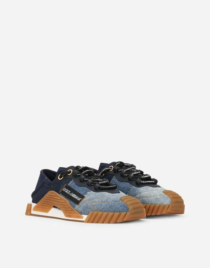 Dolce and Gabbana Sneakers Women Patchwork Denim NS1 Slipon Sneakers Multicolor Dolce and Gabbana Sneakers Women Patchwork Denim NS1 Slipon Sneakers Multicolor