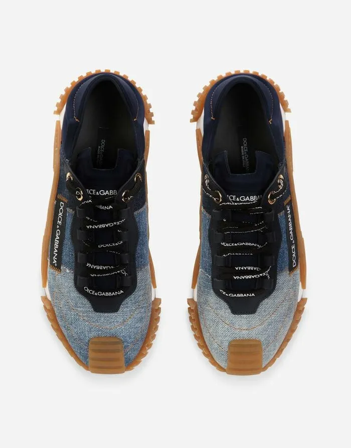 Dolce and Gabbana Sneakers Women Patchwork Denim NS1 Slipon Sneakers Multicolor Dolce and Gabbana Sneakers Women Patchwork Denim NS1 Slipon Sneakers Multicolor