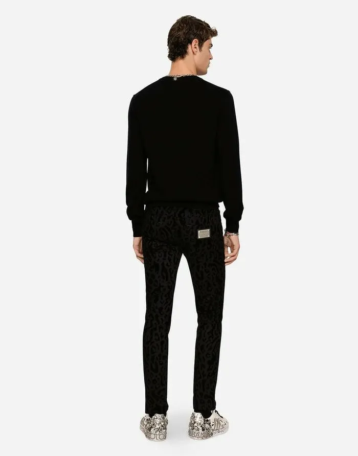 Dolce and Gabbana Sweaters And Cardigans Men Cashmere Roundneck Sweater Black Dolce and Gabbana Sweaters And Cardigans Men Cashmere Roundneck Sweater Black