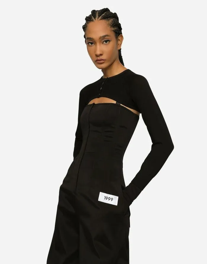 Dolce and Gabbana Sweaters And Cardigans Women KIM DOLCEandGABBANA Viscose Shrug Black Dolce and Gabbana Sweaters And Cardigans Women KIM DOLCEandGABBANA Viscose Shrug Black
