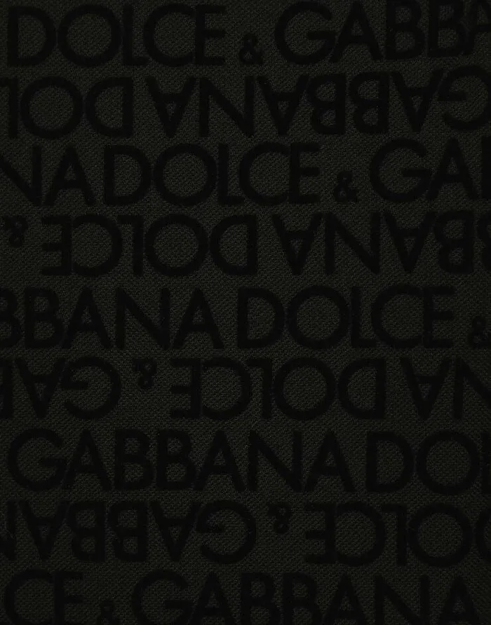 Dolce and Gabbana TShirts And Polos Men Piqu Poloshirt With Flocked DolceandGabbana Logo Black Dolce and Gabbana TShirts And Polos Men Piqu Poloshirt With Flocked DolceandGabbana Logo Black