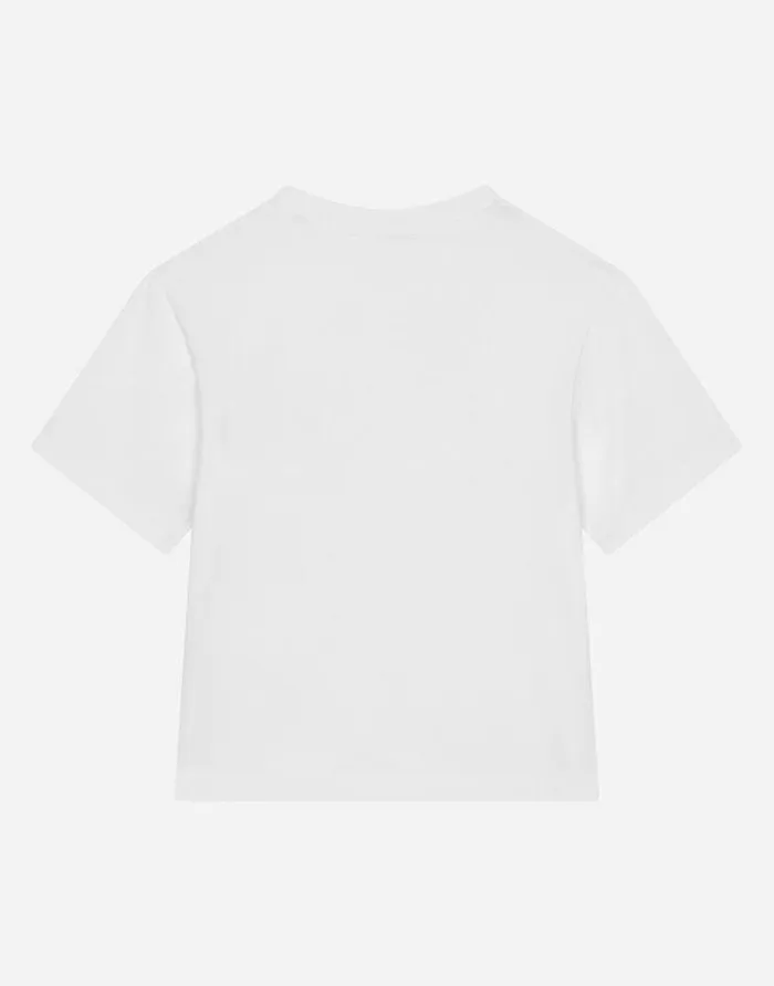Dolce and Gabbana TShirts And Sweatshirts Children Jersey Tshirt With Logo Tag Print White Dolce and Gabbana TShirts And Sweatshirts Children Jersey Tshirt With Logo Tag Print White