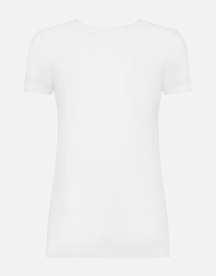 Dolce and Gabbana TShirts And Sweatshirts Women Jersey Tshirt With DG And Heart Print White Dolce and Gabbana TShirts And Sweatshirts Women Jersey Tshirt With DG And Heart Print White