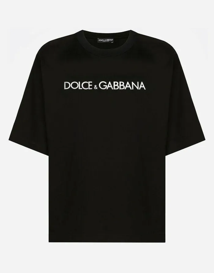 Dolce and Gabbana TShirts And Sweatshirts Women Jersey Tshirt With Dolce and Gabbana Print Black Dolce and Gabbana TShirts And Sweatshirts Women Jersey Tshirt With Dolce and Gabbana Print Black
