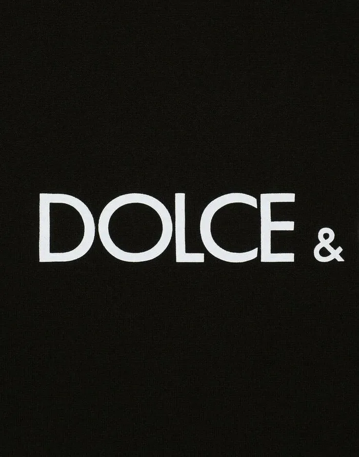 Dolce and Gabbana TShirts And Sweatshirts Women Jersey Tshirt With Dolce and Gabbana Print Black Dolce and Gabbana TShirts And Sweatshirts Women Jersey Tshirt With Dolce and Gabbana Print Black