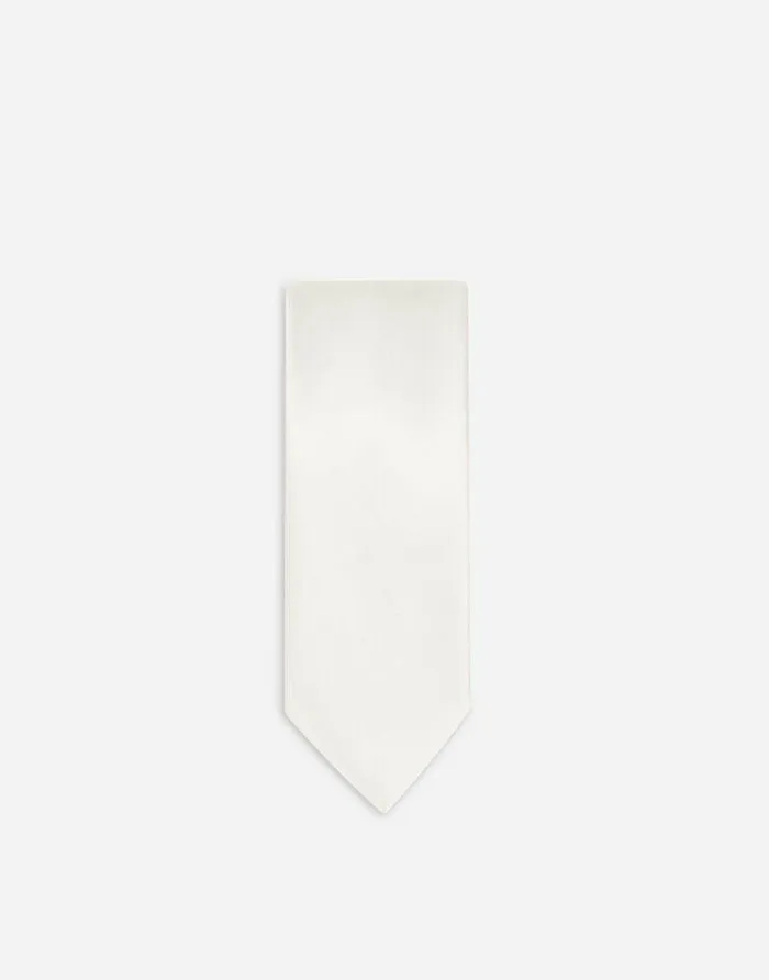 Dolce and Gabbana Ties And Pocket Squares Men 6cm Silk Twill Blade Tie White Dolce and Gabbana Ties And Pocket Squares Men 6cm Silk Twill Blade Tie White