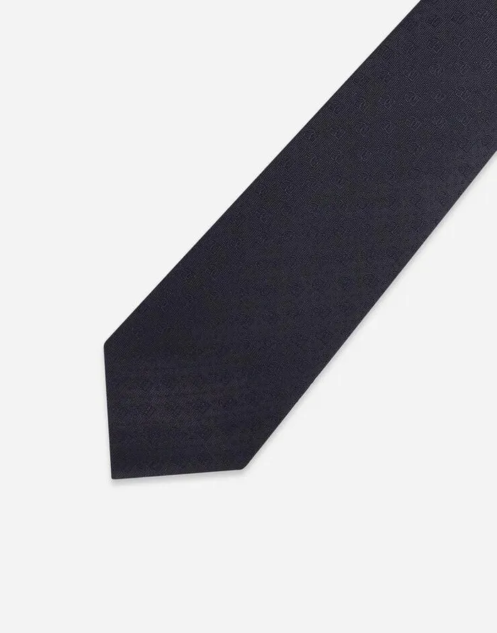 Dolce and Gabbana Ties And Pocket Squares Men 8cm Silk Jacquard Blade Tie With DG Logo Blue Dolce and Gabbana Ties And Pocket Squares Men 8cm Silk Jacquard Blade Tie With DG Logo Blue