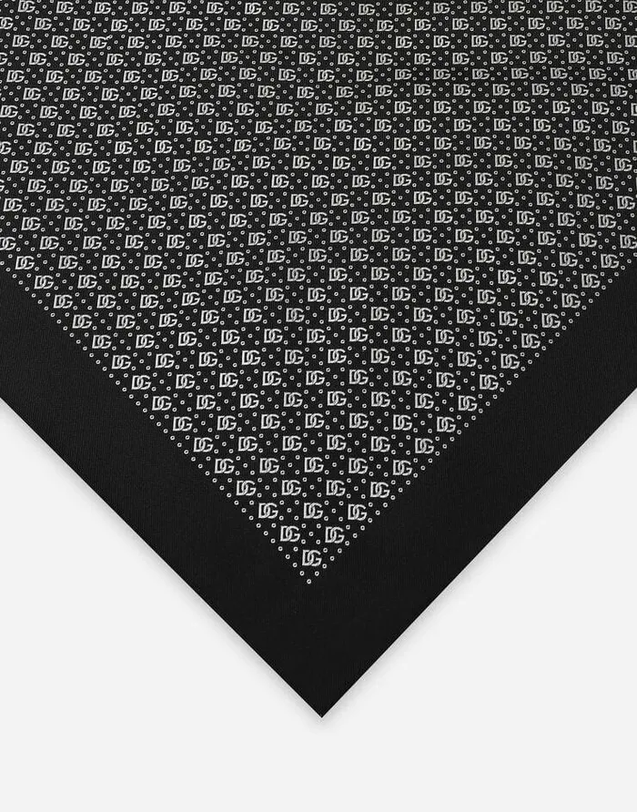 Dolce and Gabbana Ties And Pocket Squares Men Silk Jacquard Pocket Square With DG Logo Multicolor Dolce and Gabbana Ties And Pocket Squares Men Silk Jacquard Pocket Square With DG Logo Multicolor