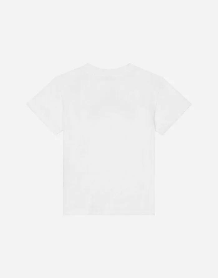 Dolce and Gabbana Topwear Children Jersey Tshirt With Logo Print Multicolor