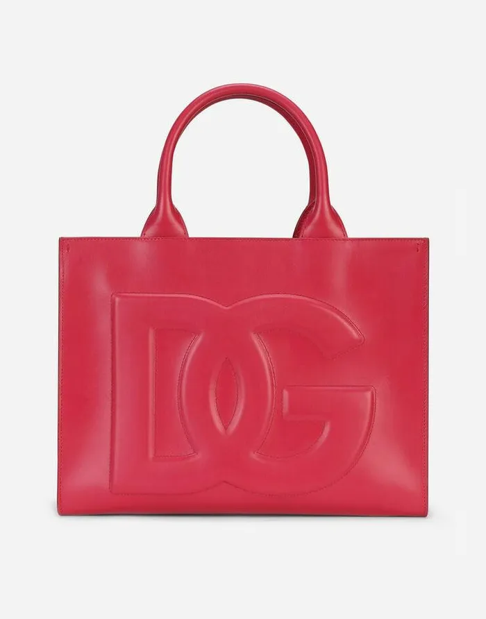 Dolce and Gabbana Totes Women Small Calfskin DG Daily Shopper Fuchsia
