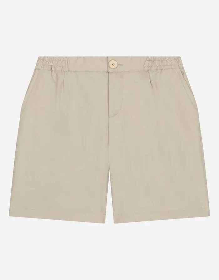 Dolce and Gabbana Trousers And Shorts Children Drill Shorts With DG Logo Patch Beige Dolce and Gabbana Trousers And Shorts Children Drill Shorts With DG Logo Patch Beige