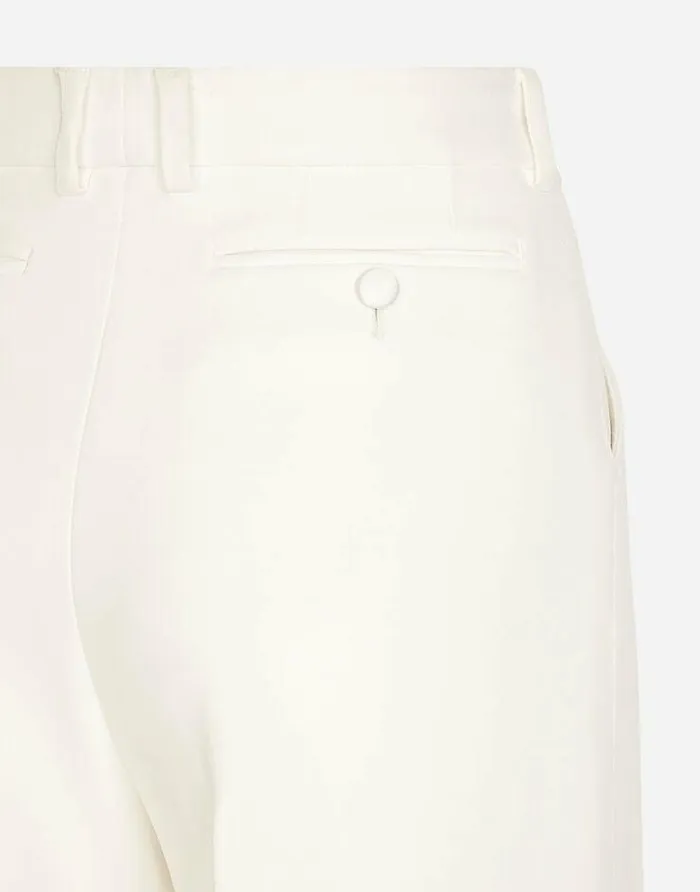 Dolce and Gabbana Trousers And Shorts Women Flared Double Crepe Pants White Dolce and Gabbana Trousers And Shorts Women Flared Double Crepe Pants White