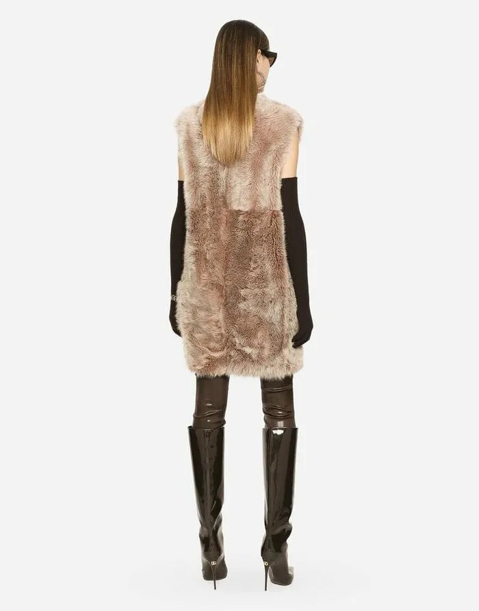 Dolce and Gabbana Trousers And Shorts Women Shiny Satin Leggings With Branded Elastic Brown