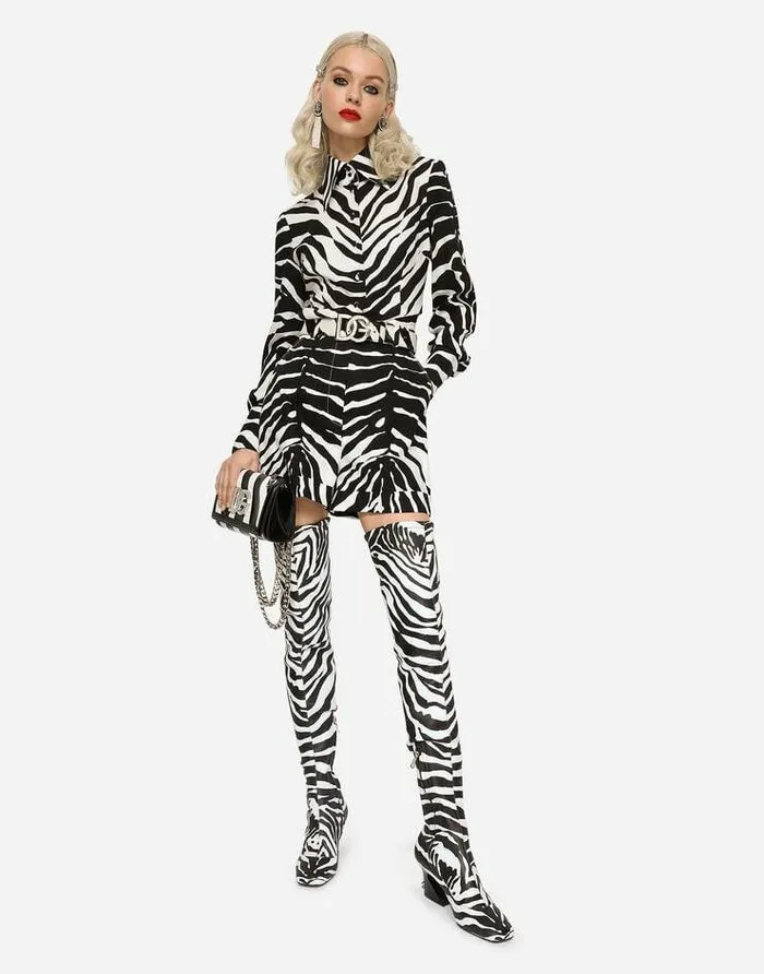 Dolce and Gabbana Trousers And Shorts Women Zebraprint Drill Shorts Multicolor Dolce and Gabbana Trousers And Shorts Women Zebraprint Drill Shorts Multicolor