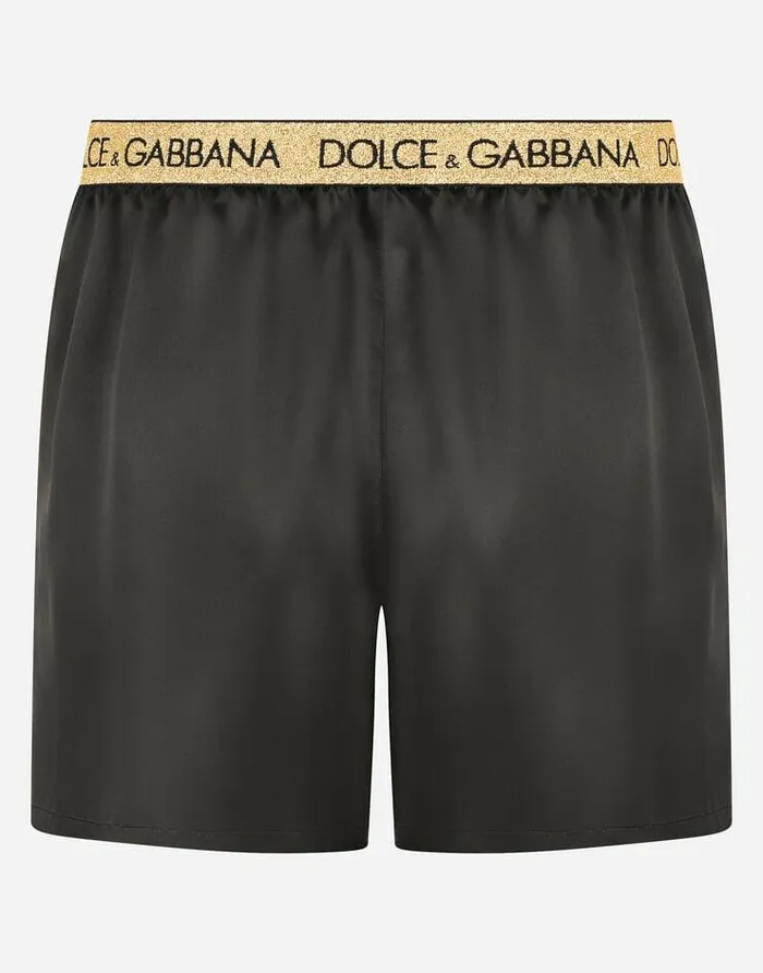 Dolce and Gabbana Underwear And Loungewear Men Silk Satin Boxer Shorts With Sleep Mask Black Dolce and Gabbana Underwear And Loungewear Men Silk Satin Boxer Shorts With Sleep Mask Black