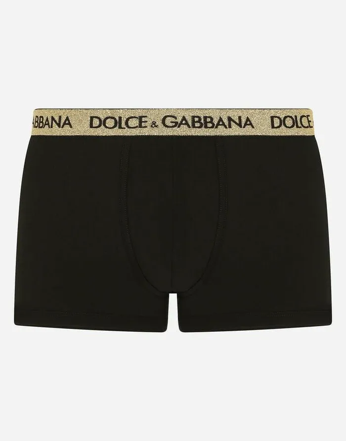 Dolce and Gabbana Underwear And Loungewear Men Stretch Silk And Modal Boxers Black