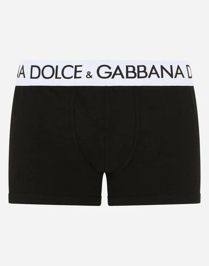 Dolce and Gabbana Underwear And Loungewear Men Twoway Stretch Cotton Boxers Black
