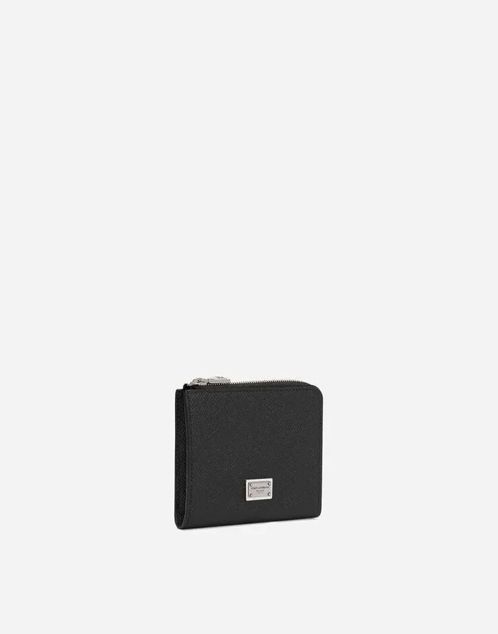 Dolce and Gabbana Wallets And Small Leather Goods Men Calfskin Card Holder With Branded Plate Black Dolce and Gabbana Wallets And Small Leather Goods Men Calfskin Card Holder With Branded Plate Black