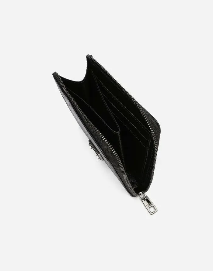 Dolce and Gabbana Wallets And Small Leather Goods Men Calfskin Card Holder With Branded Plate Black Dolce and Gabbana Wallets And Small Leather Goods Men Calfskin Card Holder With Branded Plate Black