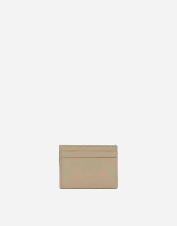 Dolce and Gabbana Wallets And Small Leather Goods Men Calfskin Card Holder With Logo Beige Dolce and Gabbana Wallets And Small Leather Goods Men Calfskin Card Holder With Logo Beige