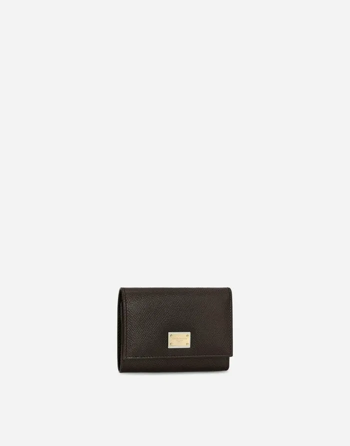 Dolce and Gabbana Wallets And Small Leather Goods Women Dauphine Calfskin Wallet With Branded Tag Purple Dolce and Gabbana Wallets And Small Leather Goods Women Dauphine Calfskin Wallet With Branded Tag Purple