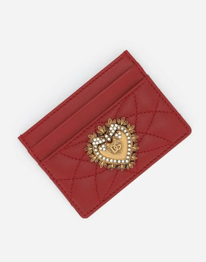 Dolce and Gabbana Wallets And Small Leather Goods Women Devotion Card Holder Red Dolce and Gabbana Wallets And Small Leather Goods Women Devotion Card Holder Red