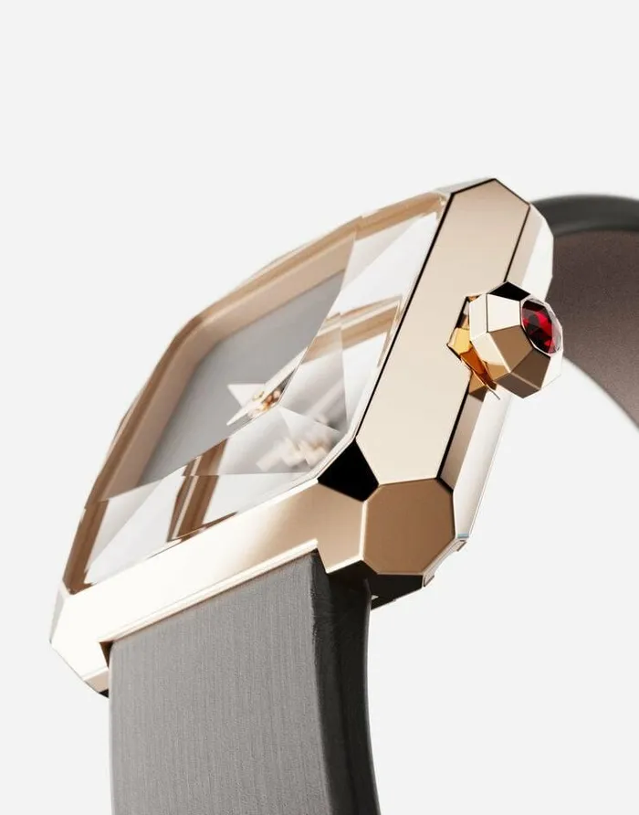 Dolce and Gabbana WatchesandStraps Women Gold Watch With Silk Strap Grey Dolce and Gabbana WatchesandStraps Women Gold Watch With Silk Strap Grey