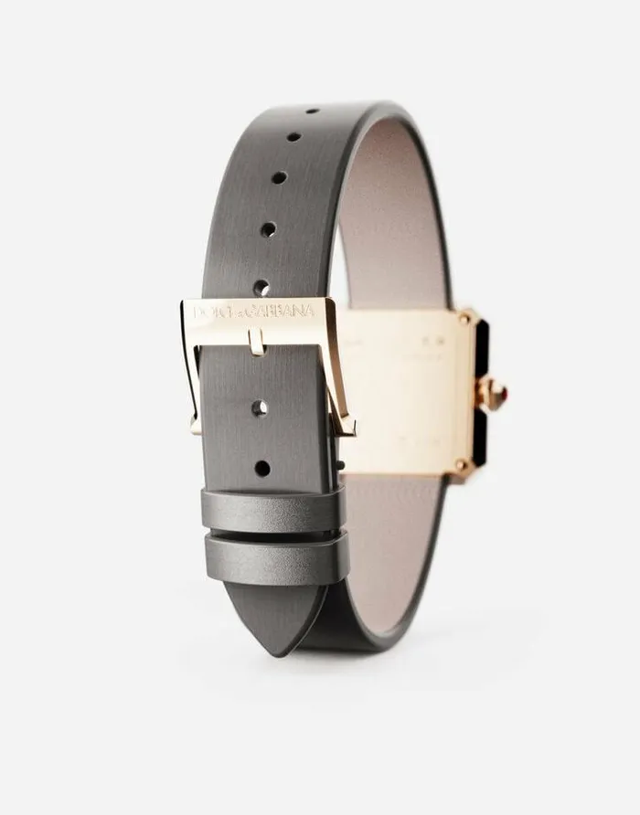 Dolce and Gabbana WatchesandStraps Women Gold Watch With Silk Strap Grey Dolce and Gabbana WatchesandStraps Women Gold Watch With Silk Strap Grey