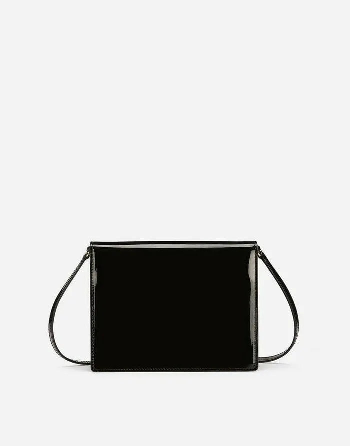 Dolce and Gabbana Wear It Like DGCelebs Women Patent Leather DG Logo Bag Crossbody Bag Black Dolce and Gabbana Wear It Like DGCelebs Women Patent Leather DG Logo Bag Crossbody Bag Black
