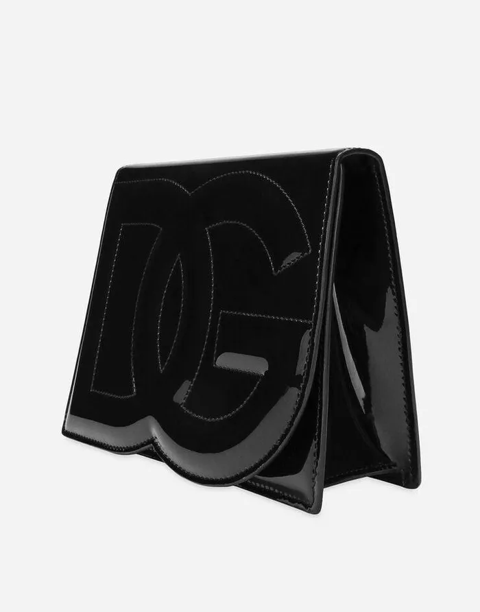 Dolce and Gabbana Wear It Like DGCelebs Women Patent Leather DG Logo Bag Crossbody Bag Black Dolce and Gabbana Wear It Like DGCelebs Women Patent Leather DG Logo Bag Crossbody Bag Black