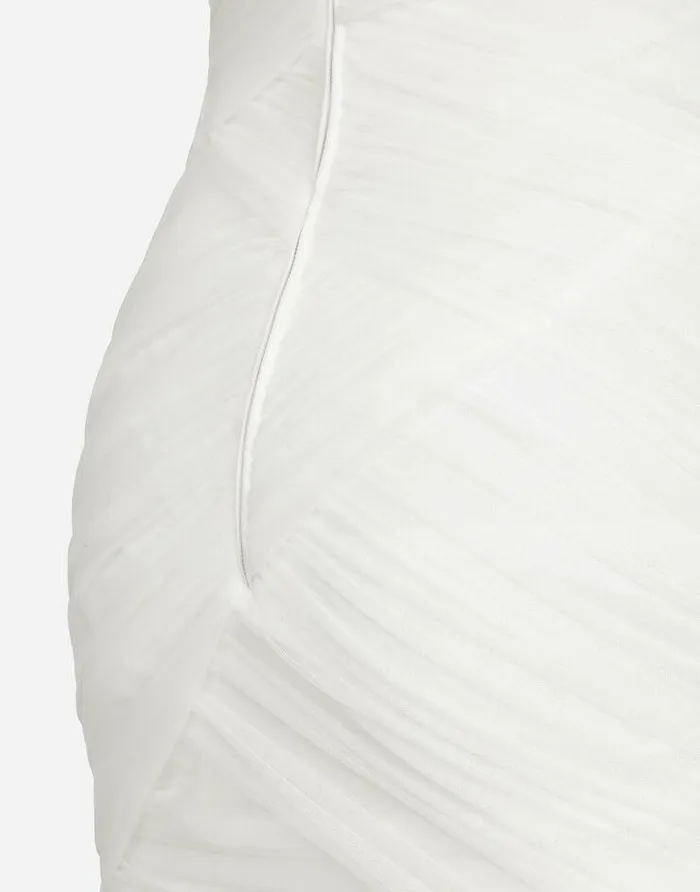 Dolce and Gabbana Wear It Like DGCelebs Women Tulle Draped Calflength Dress White Dolce and Gabbana Wear It Like DGCelebs Women Tulle Draped Calflength Dress White
