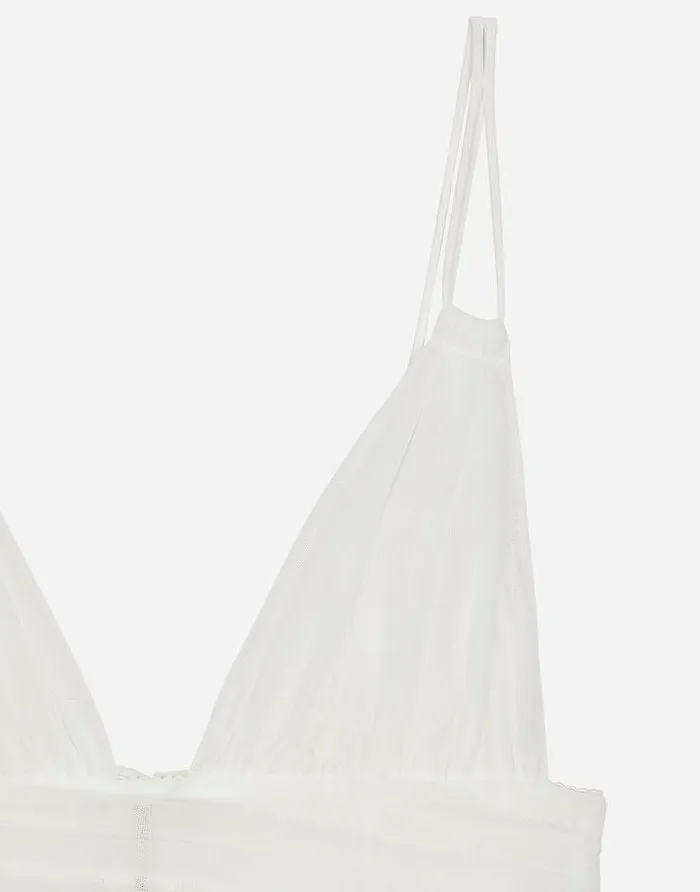 Dolce and Gabbana Wear It Like DGCelebs Women Tulle Draped Calflength Dress White Dolce and Gabbana Wear It Like DGCelebs Women Tulle Draped Calflength Dress White
