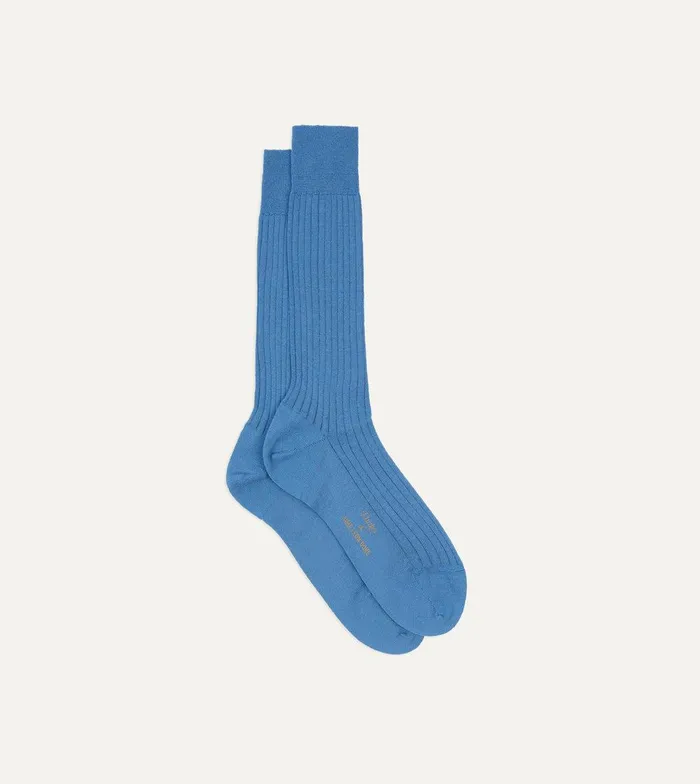 Drake039s ALD Drake039s Blue Dress Sock 8211 Accessories