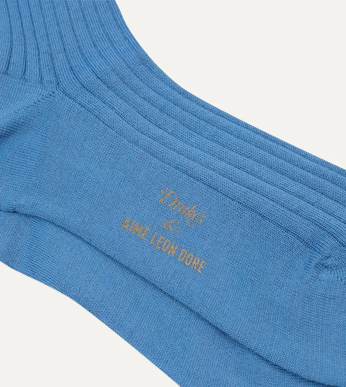 Drake039s ALD Drake039s Blue Dress Sock 8211 Accessories