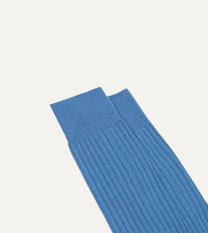 Drake039s ALD Drake039s Blue Dress Sock 8211 Accessories