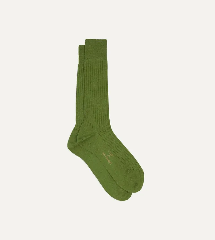 Drake039s ALD Drake039s Green Dress Sock 8211 Accessories