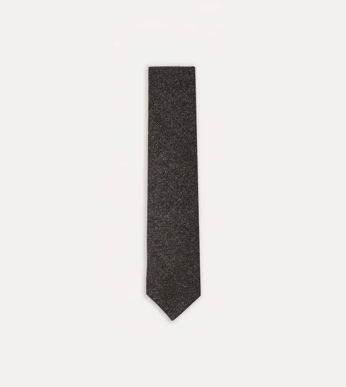 Drake039s Black Pure Cashmere Solid Hand Rolled Tie 8211 Ties