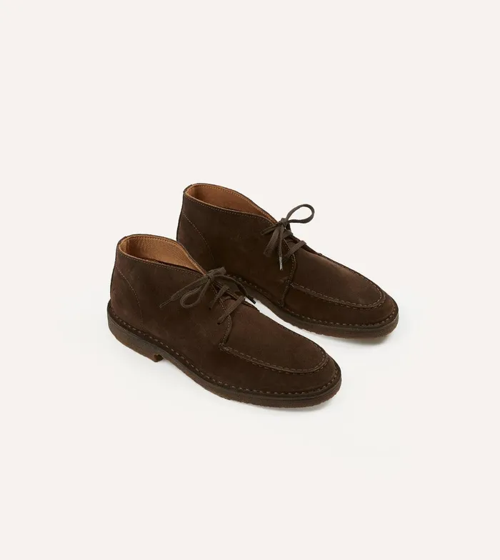 Drake039s Crosby MocToe Chukka Boot Brown Suede 8211 Footwear
