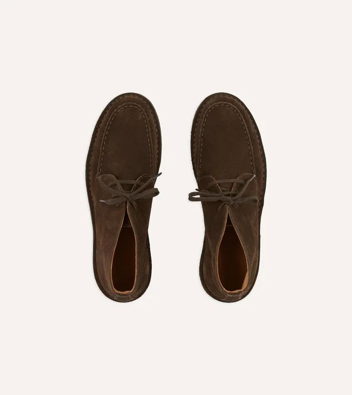 Drake039s Crosby MocToe Chukka Boot Brown Suede 8211 Footwear