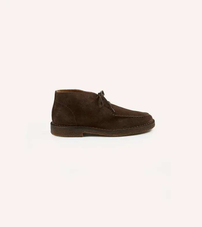 Drake039s Crosby MocToe Chukka Boot Brown Suede 8211 Footwear