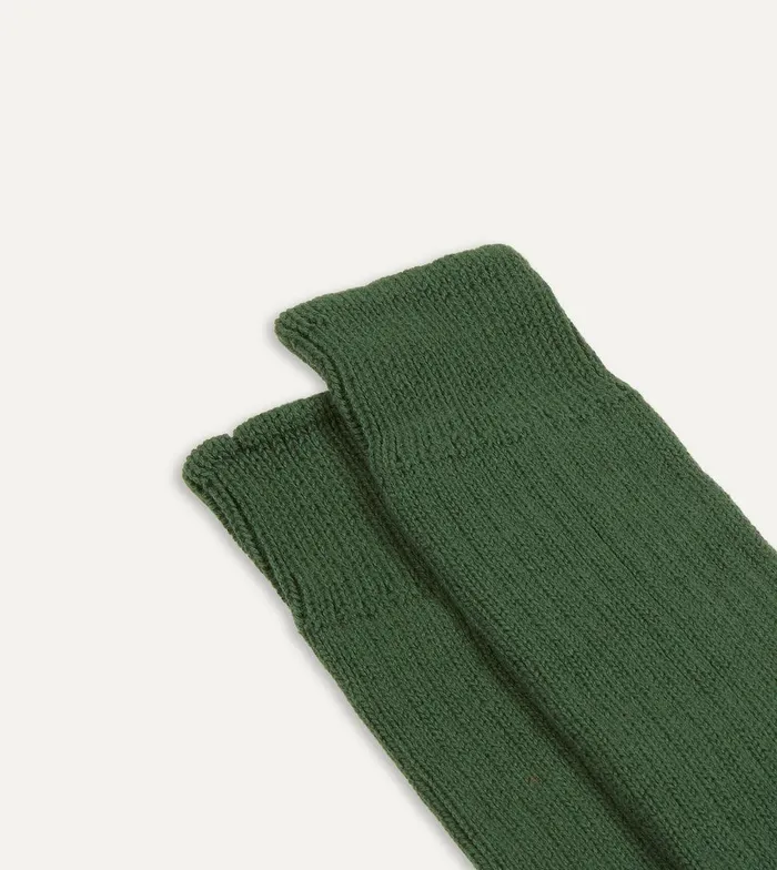 Drake039s Forest Green Cotton Sports Socks 8211 Accessories