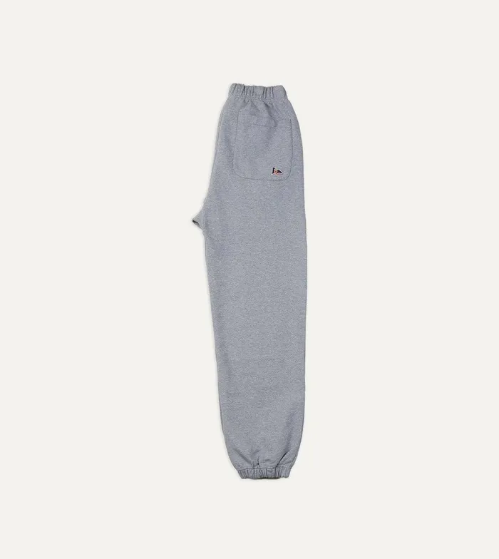 Drake039s Grey Melange Cotton Jogging Bottoms 8211 Clothing