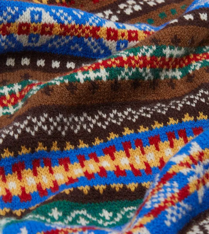 Drake039s Lambswool Fair Isle Scarf 8211 Accessories