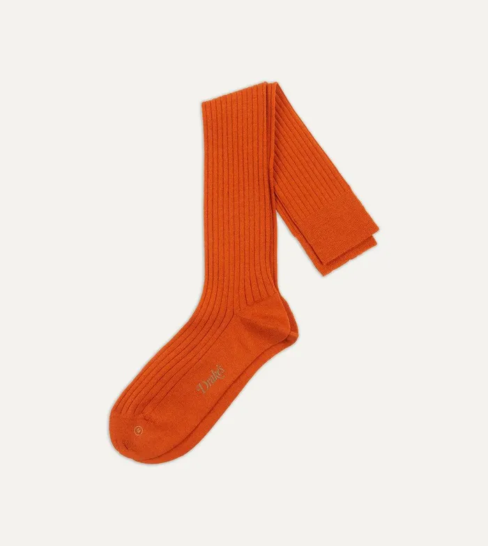 Drake039s Orange Wool OverTheCalf Socks 8211 Accessories
