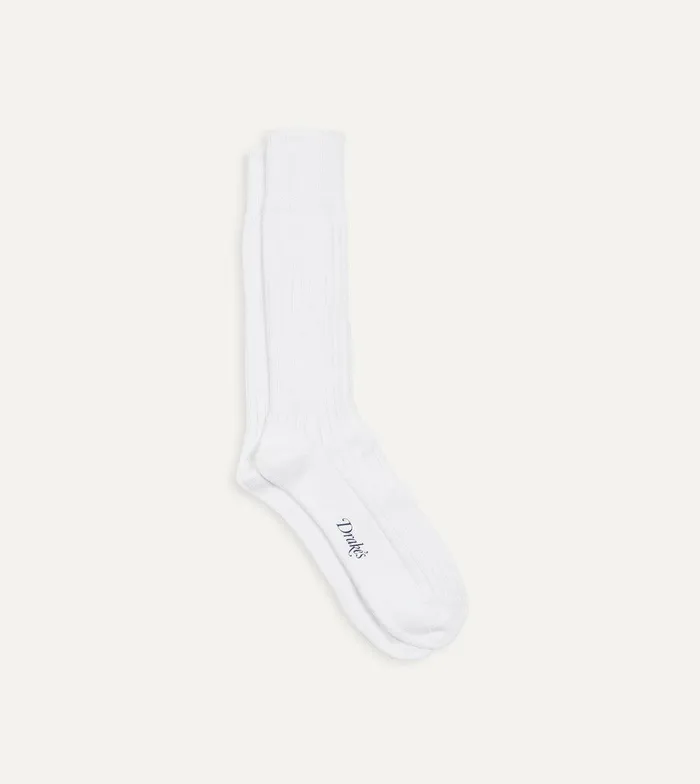 Drake039s White Cotton Sports Socks 8211 Accessories