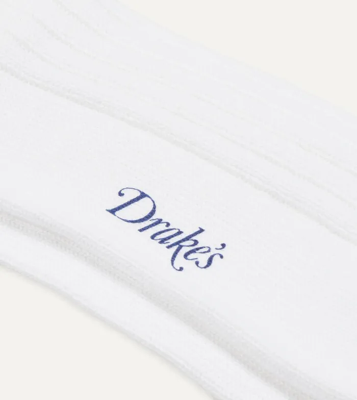 Drake039s White Cotton Sports Socks 8211 Accessories