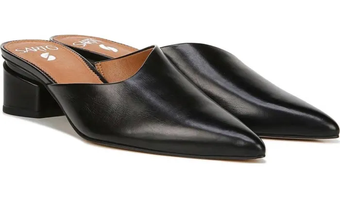 Dress Mules Women Franco Sarto Sarto Visa Mule Black Leather