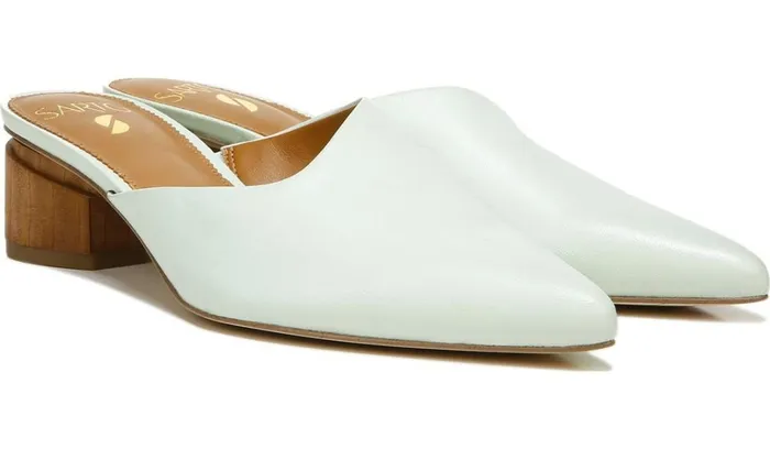 Dress Mules Women Franco Sarto Sarto Visa Mule Cool Mint Leather