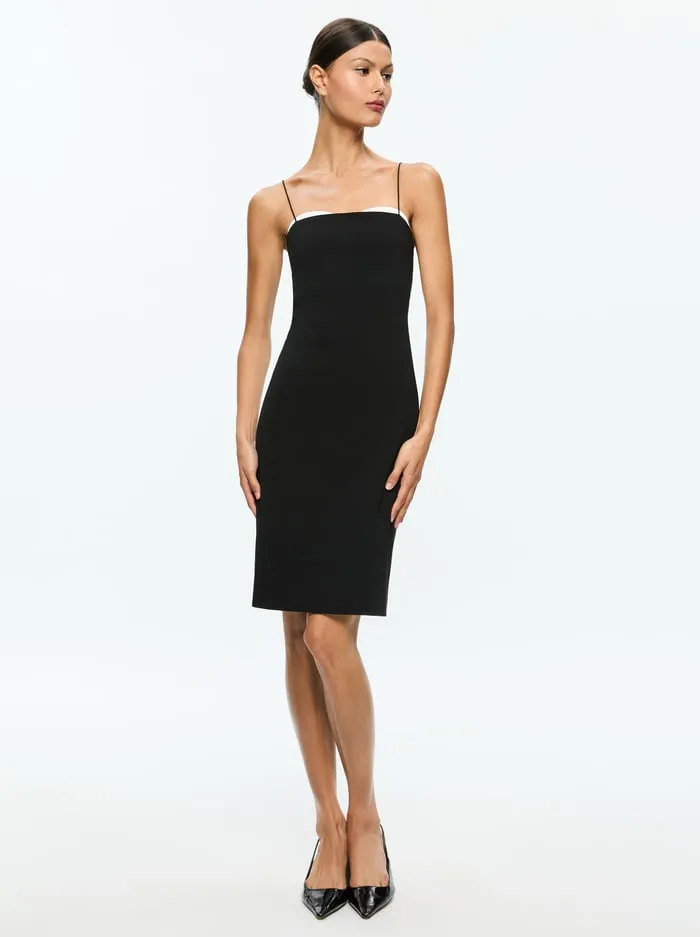 Dresses Women Alice Olivia Ada Peekaboo Dress Blackoff White