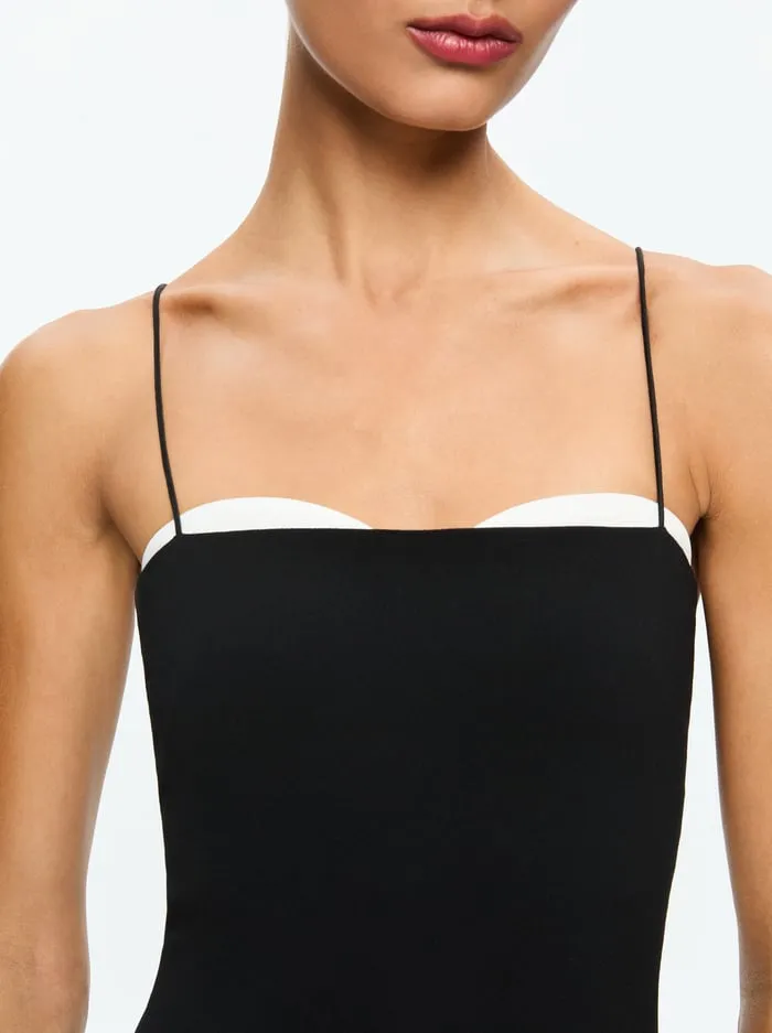 Dresses Women Alice Olivia Ada Peekaboo Dress Blackoff White